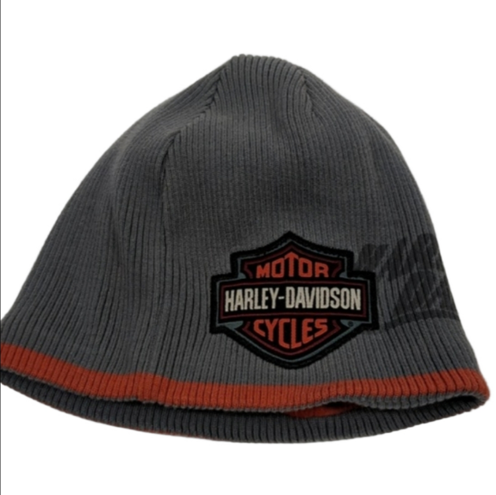 Harley-Davidson Gray and Orange Beanie One Size